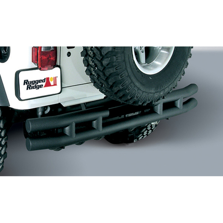 RUGGED RIDGE REAR TUBE BUMPER, BLACK TEXTURED, 87-06 JEEP WRANGLER/UNLIMITED 11571.03